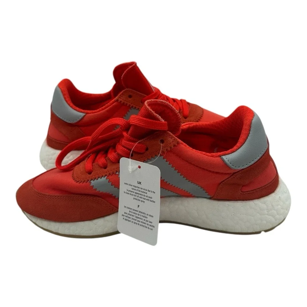 Adidas Iniki‎ Runner Boost Running Shoes Womens Sz 8.5 Orange Sneakers BA9998